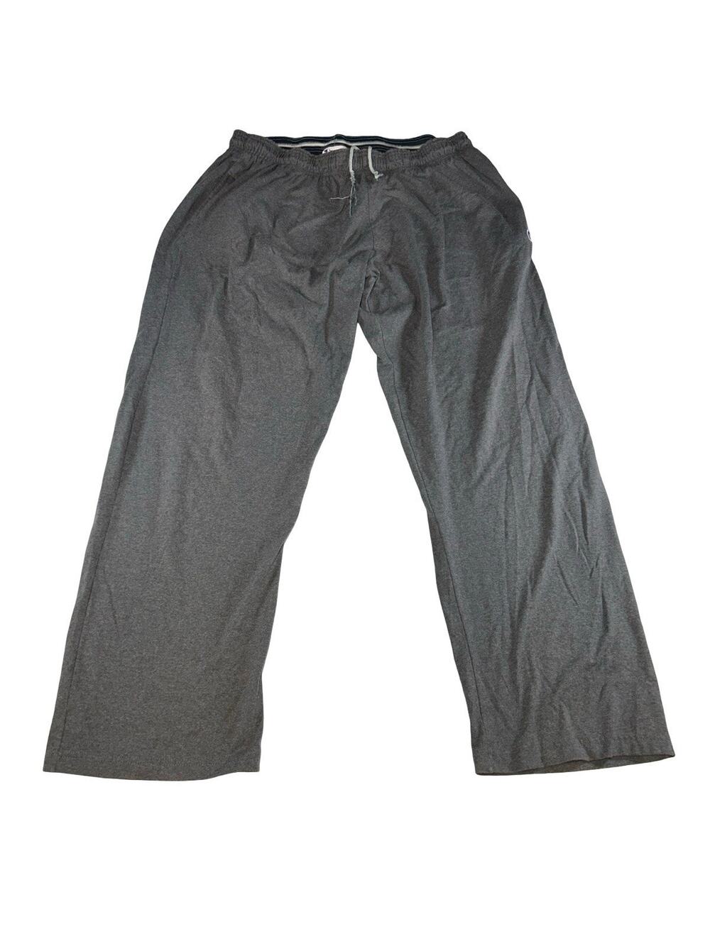 Champion Men’s 3XL Gray Open Bottom Sweatpants Athletic Lounge Pants